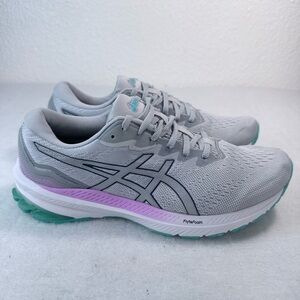 ASICS Women's Gray and Purple Athletic Shoes